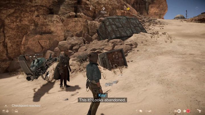 W końcu dotrzecie do Mos Algo, gdzie macie spotkać się z przedstawicielami Kartelu Huttów - Star Wars Outlaws: Przysługa dla Jabby - solucja, opis przejścia - Star Wars Outlaws - poradnik do gry