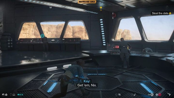 W pokoju kontrolnym jest dwóch wrogów - Star Wars Outlaws: Przysługa dla Jabby - solucja, opis przejścia - Star Wars Outlaws - poradnik do gry