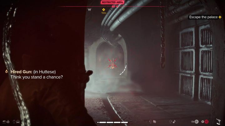 Korzystajcie z betonowych ścian łączących części korytarza jako osłon i eliminujcie kolejnych strażników - Star Wars Outlaws: Partnerzy - solucja, opis przejścia - Star Wars Outlaws - poradnik do gry