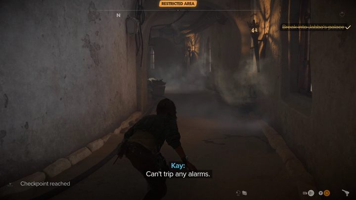 Podczas infiltracji musicie się skradać - jeśli wrogowie ogłoszą alarm, misja natychmiast zakończy się niepowodzeniem - Star Wars Outlaws: Partnerzy - solucja, opis przejścia - Star Wars Outlaws - poradnik do gry