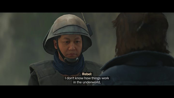 Po pokonaniu droida czeka na Was krótka cutscenka z rebeliantami - Star Wars Outlaws: Viper - solucja, opis przejścia - Star Wars Outlaws - poradnik do gry