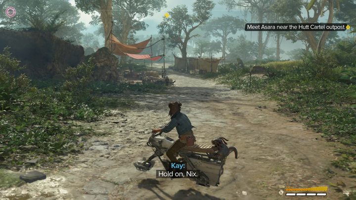 Obóz znajduje się na zachodnim skraju mapy - Star Wars Outlaws: Spuścizna - solucja, opis przejścia - Star Wars Outlaws - poradnik do gry