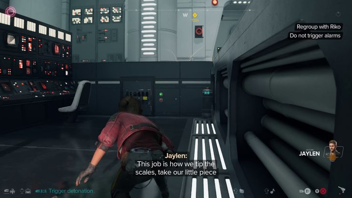 Wyjdziecie po prawej stronie pomieszczenia, zaraz obok wejścia do kolejnego szybu - Star Wars Outlaws: Prawda - solucja, opis przejścia - Star Wars Outlaws - poradnik do gry