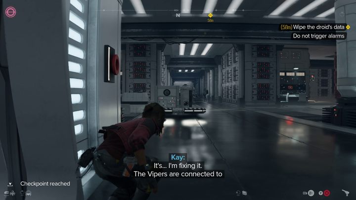 Kontynuujcie podróż, aż traficie do dużego pomieszczenia pełnego imperialnych - Star Wars Outlaws: Prawda - solucja, opis przejścia - Star Wars Outlaws - poradnik do gry