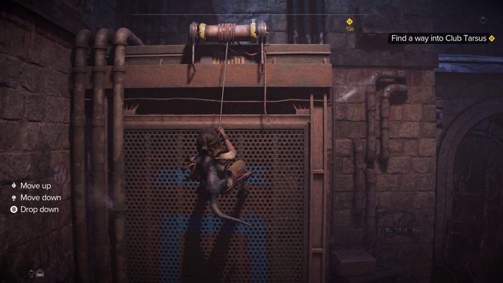 Po wejściu do środka, zbliżcie się do metalowej konstrukcji po lewej stronie - Star Wars Outlaws: Początki - solucja, opis przejścia - Star Wars Outlaws - poradnik do gry