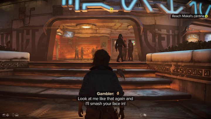 Na bramkach prowadzących do miasta zostaniecie zatrzymani przez szturmowca - Star Wars Outlaws: Półświatek - solucja, opis przejścia - Star Wars Outlaws - poradnik do gry