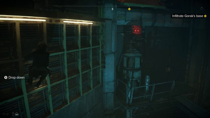Wejdźcie na drugą windę co da Wam możliwość przeskoczenia na sekcję wspinaczkową po drugiej stronie pomieszczenia - Star Wars Outlaws: Półświatek - solucja, opis przejścia - Star Wars Outlaws - poradnik do gry