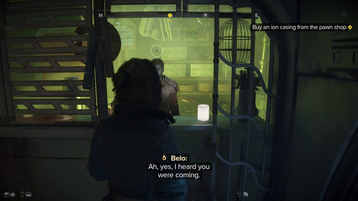 Żółty wskaźnik zaprowadzi Was do odpowiedniego sklepu w mieście - Star Wars Outlaws: Nowe sztuczki - solucja, opis przejścia - Star Wars Outlaws - poradnik do gry