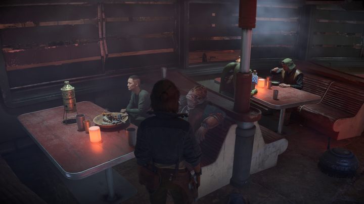 Danka czekać będzie na Was w restauracji w centrum mieściny - Star Wars Outlaws: Nowe sztuczki - solucja, opis przejścia - Star Wars Outlaws - poradnik do gry