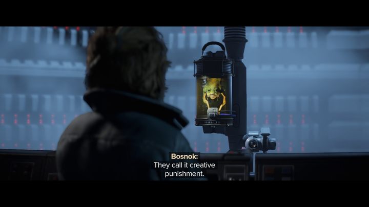 Wejdźcie do pomieszczenia z komputerami - Star Wars Outlaws: Fałszywa Flaga - solucja, opis przejścia - Star Wars Outlaws - poradnik do gry