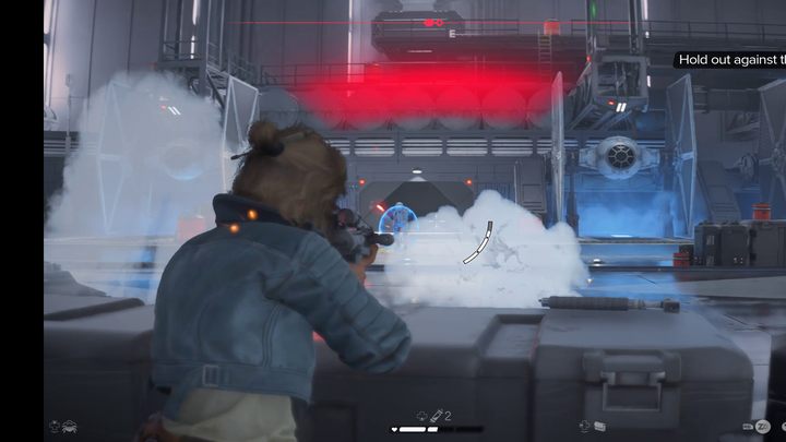 W ostatniej sekwencji na stacji, Waszym zadaniem będzie odpieranie żołdaków Imperium tak długa, aż Waka nie będzie gotowy do startu - Star Wars Outlaws: Fałszywa Flaga - solucja, opis przejścia - Star Wars Outlaws - poradnik do gry