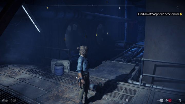 W sekcjach platformowych będziecie musieli zwracać uwagę na uruchamiające się co jakiś czas wiatraki - Star Wars Outlaws: Mechanik - solucja, opis przejścia - Star Wars Outlaws - poradnik do gry
