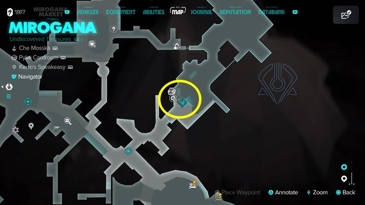 Gra doda dużą część targu w Miroganie jako obszar do przeszukania - Star Wars Outlaws: Kim jest handlarz z targu w Miroganie? - Star Wars Outlaws - poradnik do gry