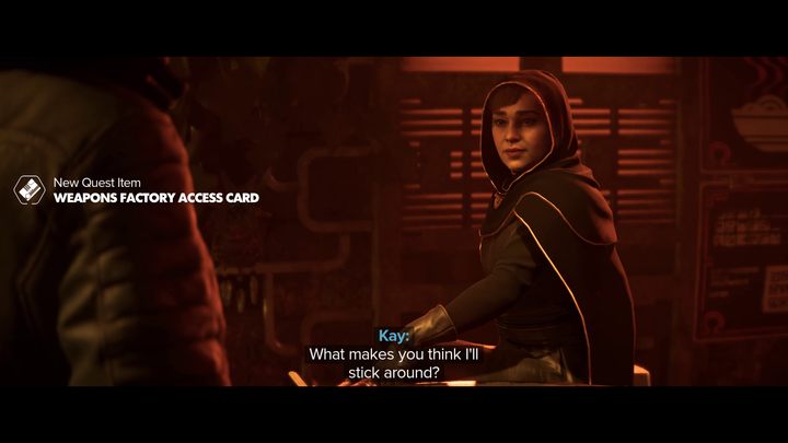 Po ulepszeniu blastera, znaczki głównej misji pokieruje Was do kantyny - Star Wars Outlaws: Ucieczka - solucja, opis przejścia - Star Wars Outlaws - poradnik do gry