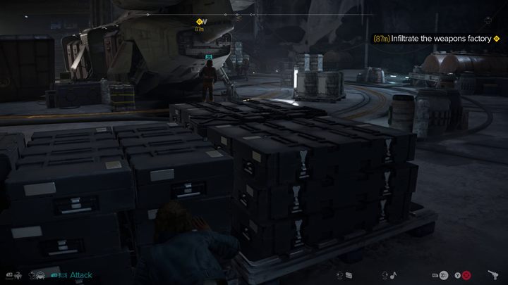 Fabryka znajduje się w południowo-zachodniej części miasta - Star Wars Outlaws: Ucieczka - solucja, opis przejścia - Star Wars Outlaws - poradnik do gry