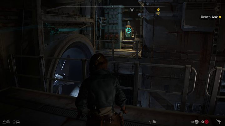 W pomieszczeniu, w którym przez okno zobaczycie Ank, Waszym zadaniem będzie wyłączenie kręcącego się wentylatora - Star Wars Outlaws: Ucieczka - solucja, opis przejścia - Star Wars Outlaws - poradnik do gry