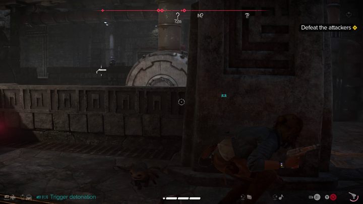 Przejdźcie do kolejnego pomieszczenia, gdzie czeka na Was kolejna fala wrogów - Star Wars Outlaws: Rój - solucja, opis przejścia - Star Wars Outlaws - poradnik do gry