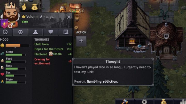 Po prawej stronie od statystyk znajdziecie podsumowanie myśli lorda - Norland: Zarządzanie lordami - Norland - poradnik do gry