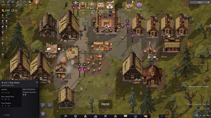 Za pomocą tych słupów możecie wyznaczyć obszar, jaki chroniony ma być przez strażników miejskich - Norland: Jak rekrutować strażników? - Norland - poradnik do gry