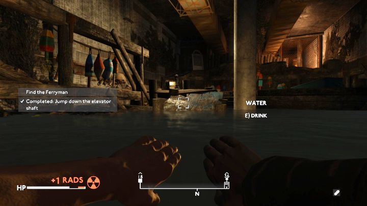 Docelowo musicie wskoczyć do napromieniowanej wody i to tu najbardziej przyda się Rad-X - Fallout London: Jak uratować Ferrymana w zadaniu Charybdis? - Fallout London - poradnik do gry