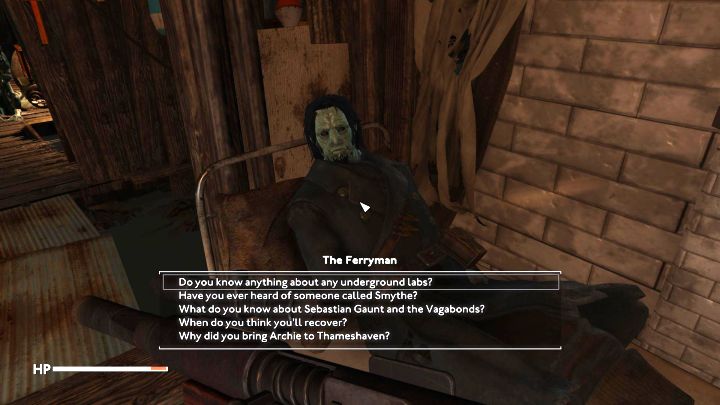 Na targowisku możecie ponownie porozmawiać z Rachel Hall oraz odwiedzić klinikę żeby porozmawiać z Ferrymanem leżącym na łóżku - Fallout London: Jak uratować Ferrymana w zadaniu Charybdis? - Fallout London - poradnik do gry