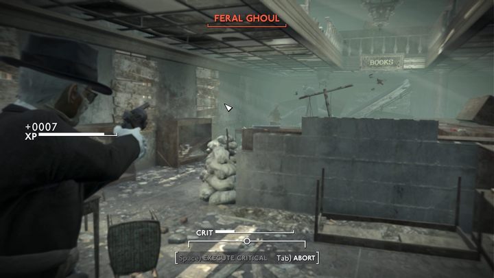 W prawym skrzydle czeka was walka z kilkoma ghulami naraz - Fallout London: Gdzie znaleźć książki dla Syda? - Fallout London - poradnik do gry