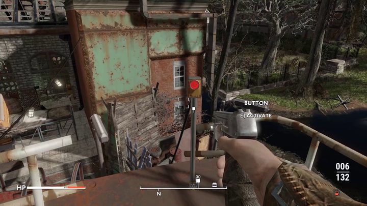 Na platformie skorzystajcie z przycisku, by otworzyć bramę - Fallout London: Lands of the Seraph - Fallout London - poradnik do gry