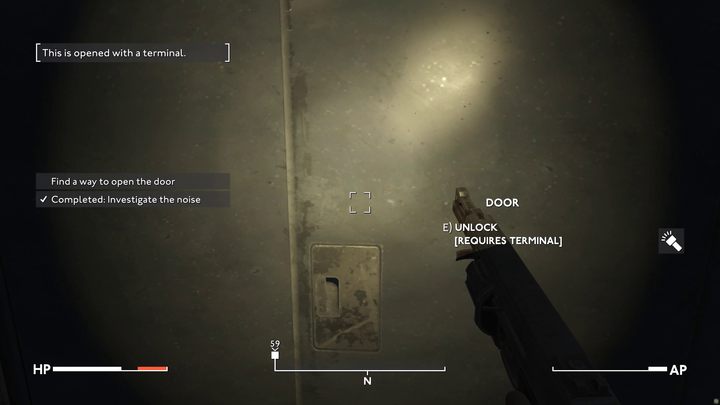 Na wejściu usłyszycie niepokojące dźwięki dobiegające z pomieszczenia po prawej stronie - Fallout London: Lands of the Seraph - Fallout London - poradnik do gry