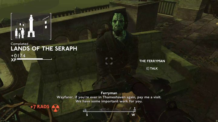 Po pokonaniu bossa w Monument Lab, rozmowie z Ferrymanem i zakończeniu zadania Lands of the Seraph (o którym więcej przeczytacie na stronie Gdzie znaleźć Archiego w Rotherhith - Fallout London: Fidei Defensor - Fallout London - poradnik do gry