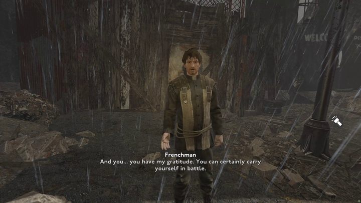 Po dotarciu do oznaczonego na mapie miejsca zobaczycie zamknięte bramy sanktuarium oraz kilka uzbrojonych osób - Fallout London: Fidei Defensor - Fallout London - poradnik do gry