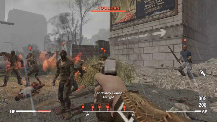 W pewnym momencie rozmowa zostanie przerwana, a Waszą drużynę zaatakuje grupa chuliganów - Fallout London: Fidei Defensor - Fallout London - poradnik do gry