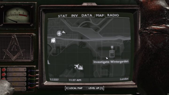 Nagranie zdradzi Wam, że porwany przez Isle of Dogs Syndicate ghul znajduje się w siedzibie gangu znanej jako Wintergarden - Fallout London: Cold Case - Fallout London - poradnik do gry