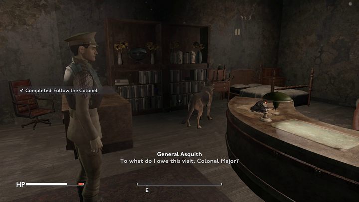 W bazie wojskowej podążajcie za wskaźnikiem misji wskazującym Colonela Majora - Fallout London: Heavenslayer - Fallout London - poradnik do gry