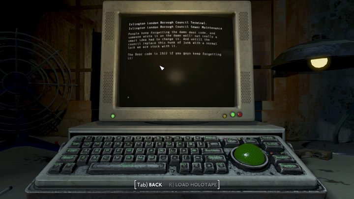 By otworzyć drzwi prowadzące dalej, konieczne będzie rozwiązanie prostej łamigłówki - Fallout London: Heavenslayer - Fallout London - poradnik do gry