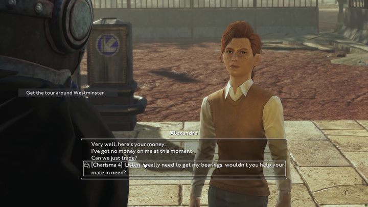 Po wejściu do Westminster zaczepi Was dziewczynka imieniem Alexandra - Fallout London: Lay of the Land - Fallout London - poradnik do gry