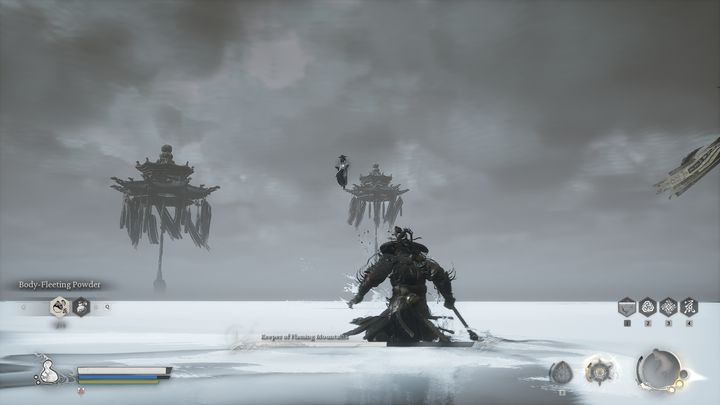 Ważne jest, aby podczas walki ze Strażnikiem Płonących Gór skracać jak najbardziej dzielący Was dystansbo specjalizuje się w atakach na odległość - Black Myth Wukong: Jak pokonać bossa Strażnik Płonących Gór i Ryba Yin-Yang (Keeper of Flaming Mountains and Yin-Yang Fish)? - Black Myth Wukong - poradnik do gry