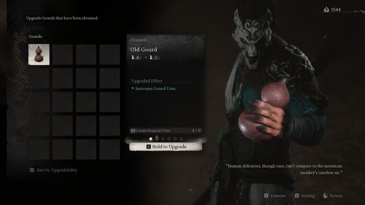 Tykwa, a dokładniej rzecz ujmując, wino oraz dodatki sprawiają, że gdy Wukong weźmie łyka tego trunku, odnowi pewną część zdrowia - Black Myth Wukong: Tykwa i leczenie - Black Myth Wukong - poradnik do gry