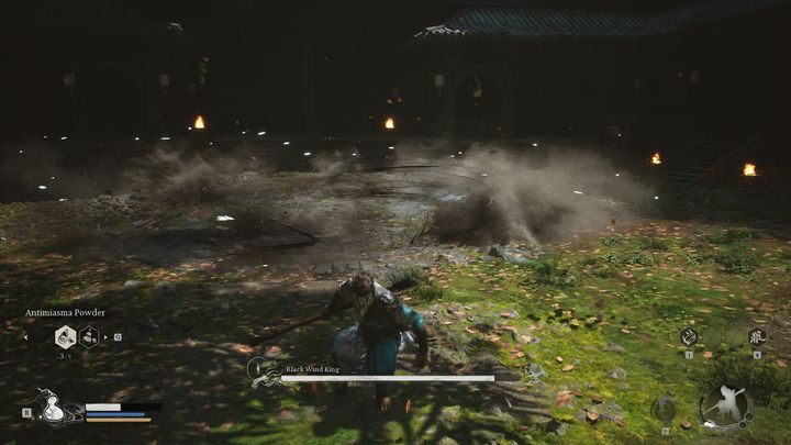 Jeśli będziecie w podstawowej formie, a boss zamieni się w czarny dym, to czym prędzej skorzystajcie z unieruchomienia - Black Myth Wukong: Jak pokonać bossa Król Czarny Wiatr (Black Wind King)? - Black Myth Wukong - poradnik do gry