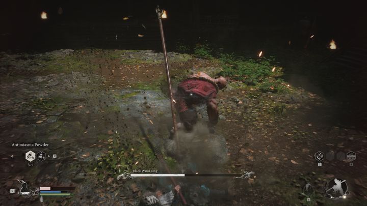 Jego kombinacje w późniejszej fazie się nie zmieniają, atak jest wykonywany w bardzo podobny sposób co na początku walki - Black Myth Wukong: Jak pokonać bossa Król Czarny Wiatr (Black Wind King)? - Black Myth Wukong - poradnik do gry