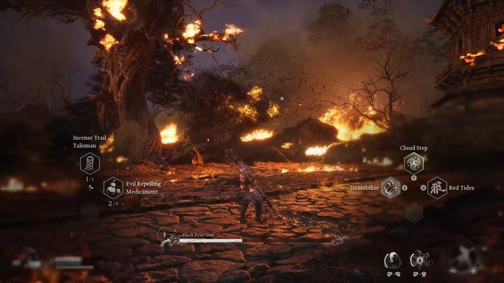 Pamiętajcie o używaniu zaklęć, które są w tej walce niesamowicie przydatne - Black Myth Wukong: Jak pokonać bossa Czarny Niedźwiedź Guai? - Black Myth Wukong - poradnik do gry