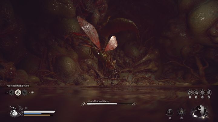 Pierwsza faza jest na tyle łatwa, że powinniście korzystać tylko ze zwykłych i ładowanych ataków, nie zużywając many - Black Myth Wukong: Jak pokonać bossa Modliszka w szmaragdowym pancerzu (Emerald-Armored Mantis)? - Black Myth Wukong - poradnik do gry