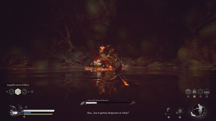 W drugiej fazie boss będzie o wiele bardziej agresywny - Black Myth Wukong: Jak pokonać bossa Modliszka w szmaragdowym pancerzu (Emerald-Armored Mantis)? - Black Myth Wukong - poradnik do gry