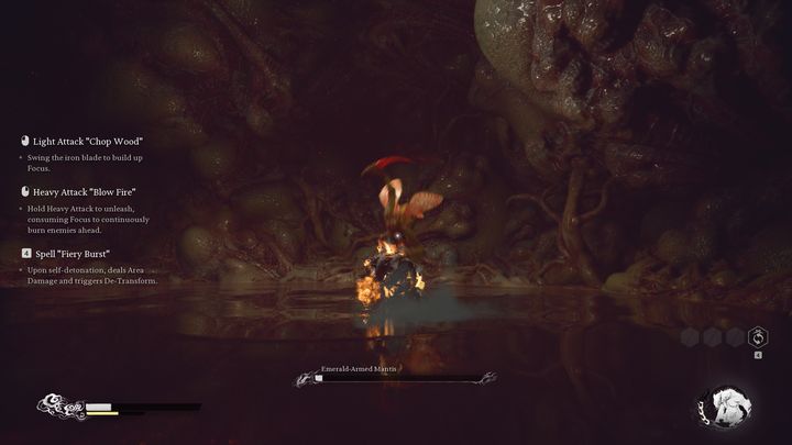 Ważne jest, aby nie podchodzić agresywnie do walki, gdy wiecie, że nie macie, jak przerwać ataków wroga - Black Myth Wukong: Jak pokonać bossa Modliszka w szmaragdowym pancerzu (Emerald-Armored Mantis)? - Black Myth Wukong - poradnik do gry