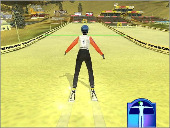 Na początek warto wybrać jakaś wysoką skocznię (najlepiej K-115, czyli skocznię z punktem konstrukcyjnym na 115 metrze długości) - Trening czyni mistrza | Podstawy Skoki narciarskie 2004 - Skoki narciarskie 2004 - poradnik do gry