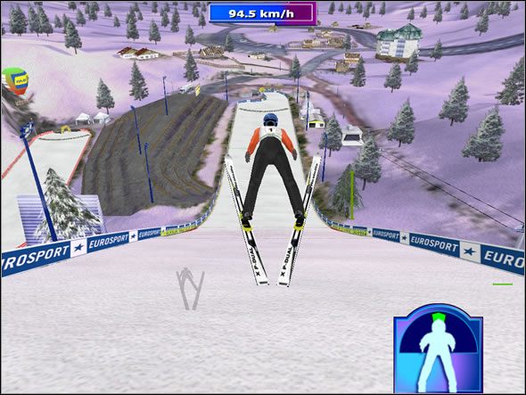 Zgodnie z prawami fizyki, gdy coś leci w górę, musi też w końcu zacząć spadać - Lądowanie | Skoki | Skoki narciarskie 2004 - Skoki narciarskie 2004 - poradnik do gry