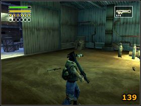 Ruszaj prosto, potem w prawo po zewnętrznym szybie wentylacyjnym przez wykrot w ścianie (138) - Docks | Solucja | Freedom Fighters - Freedom Fighters - poradnik do gry