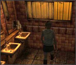 Zignoruj widoczny na lustrze czerwony znak - [Solucja Silent Hill 3] Shopping Mall cz.1 - Silent Hill 3 - poradnik do gry