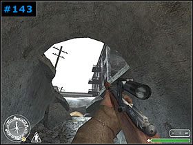 Droga prowadziła do sąsiedniego pomieszczenia, z wyrwą w ścianie i czekającą przy niej kolejna parą do odstrzału - [Rosjanie Misja 4] Stalingrad Sewers - Call of Duty - poradnik do gry