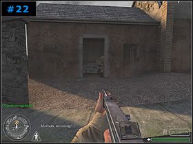 Get a Panzerfaust anti-tank weapon from the church - [Amerykanie Misja 3] Village At Down - Call of Duty - poradnik do gry