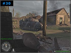Destroy the third tank - [Amerykanie Misja 3] Village At Down - Call of Duty - poradnik do gry